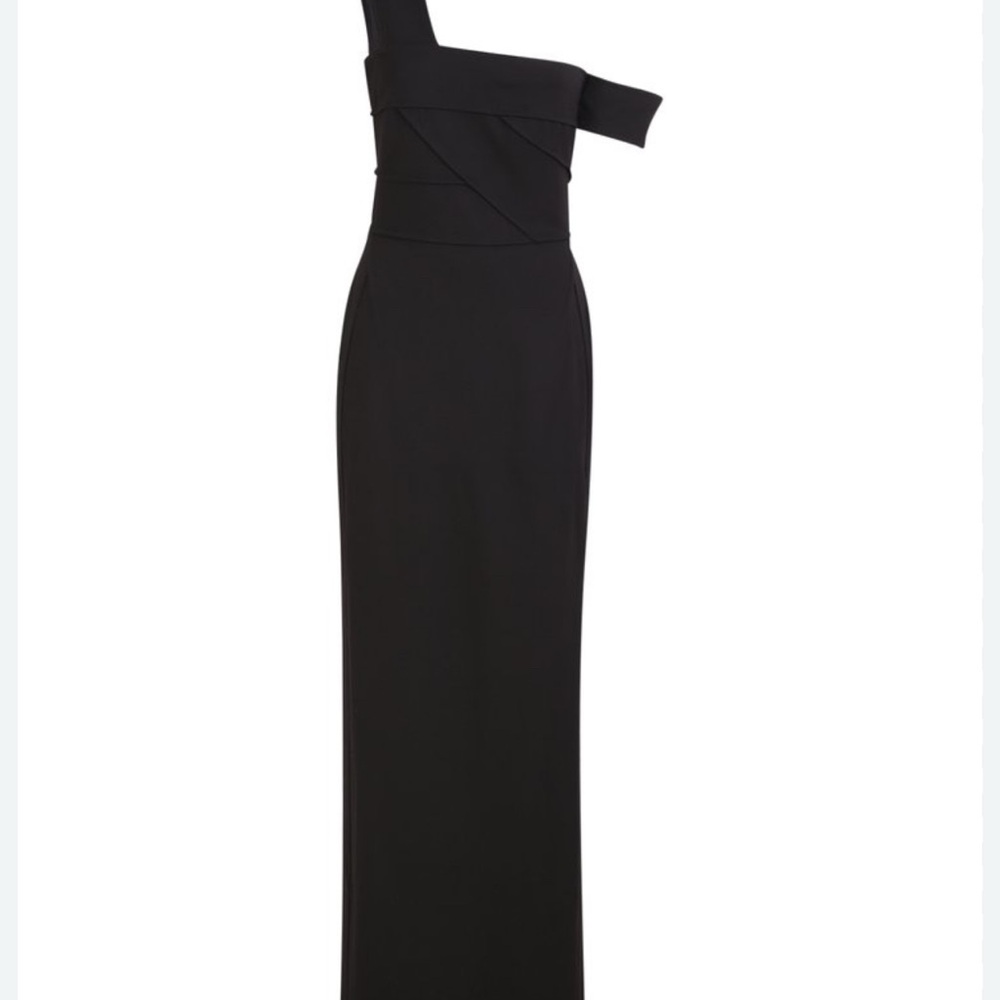 Alexander McQueen Black Asymmetrical Cocktail Dress
